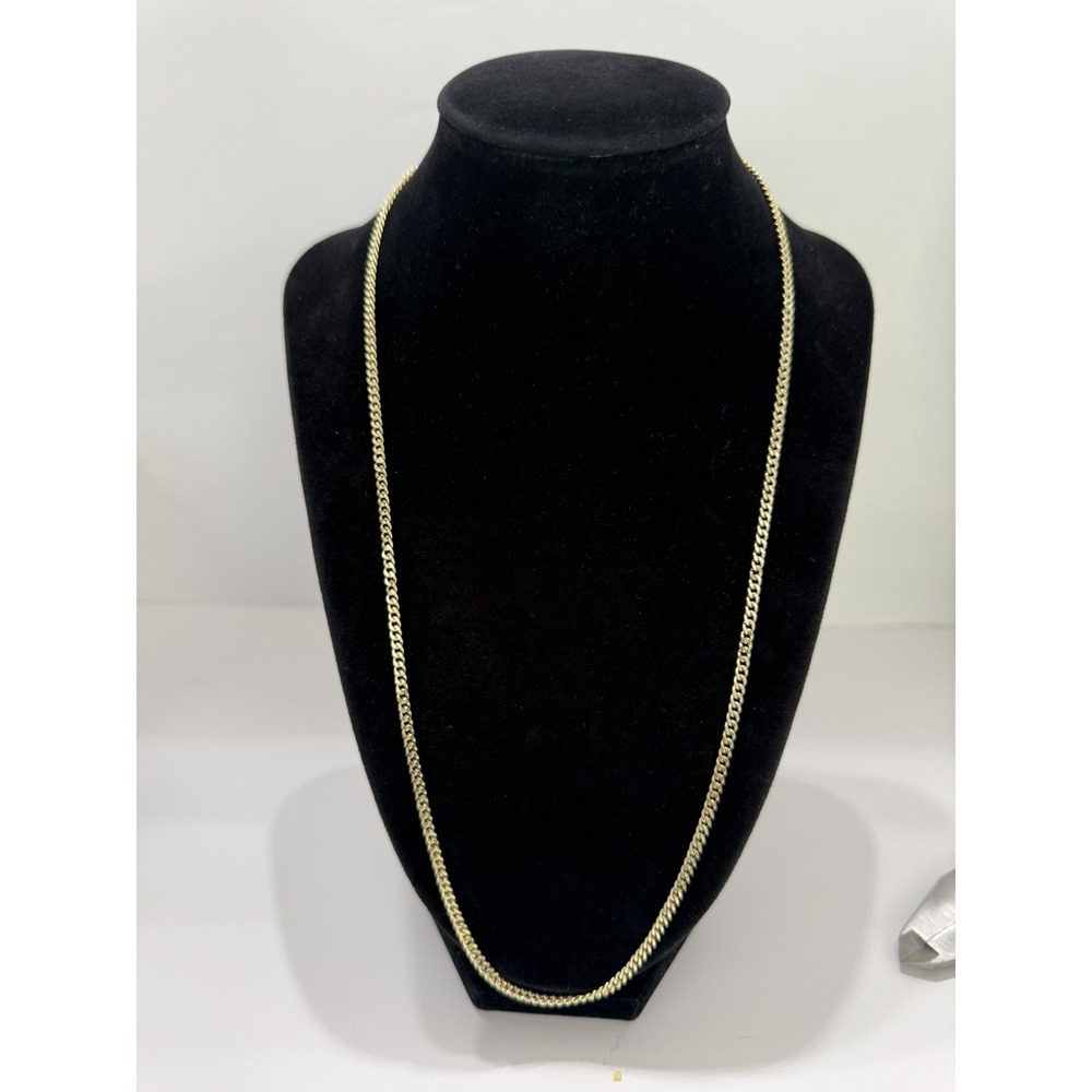 tight knit cuban necklace 14k gold filled 24inch 3mm lobster clasp